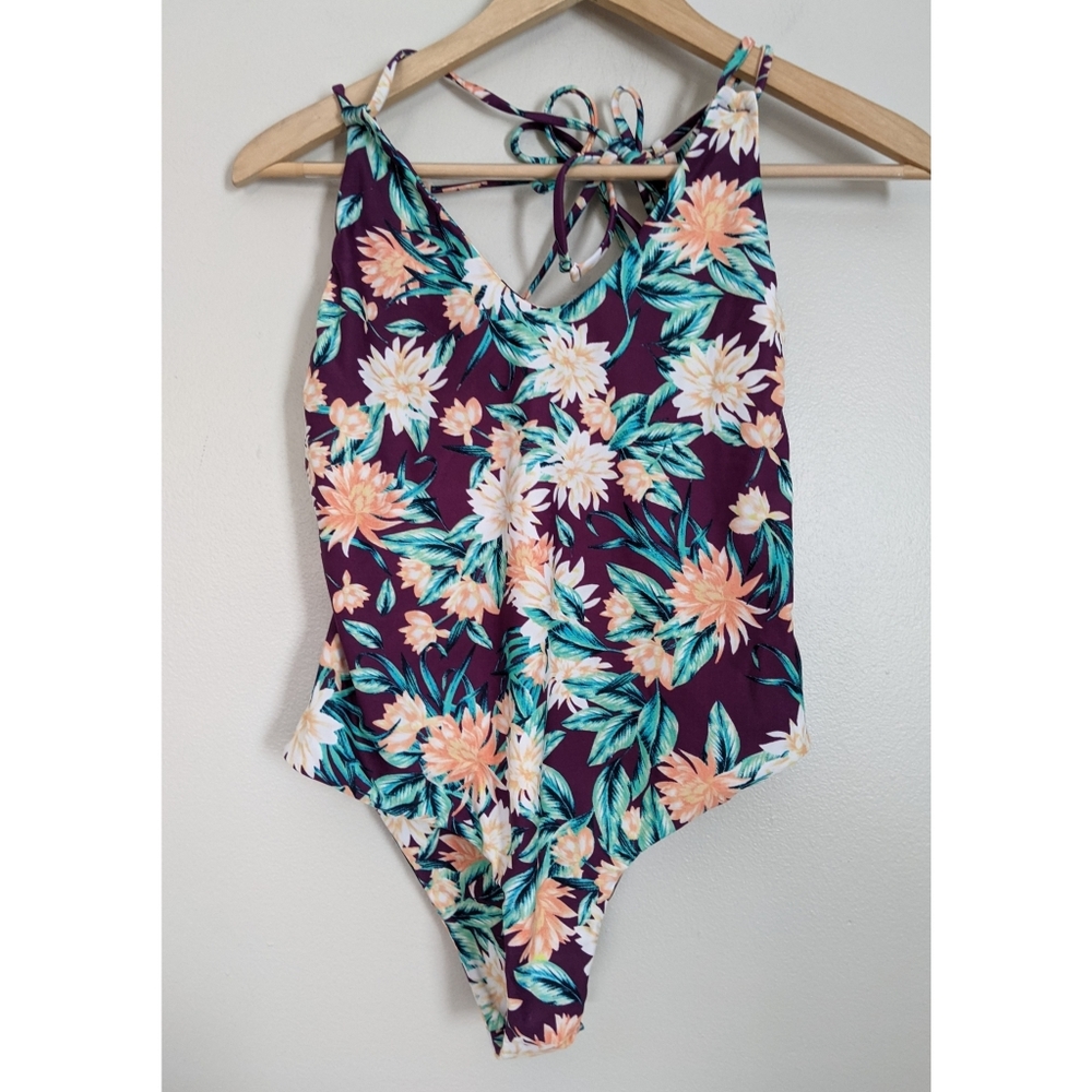 Tori Praver Seafoam Floral One Piece Swimsuit